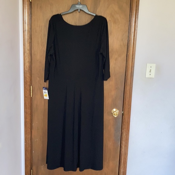 Plus size chaps dress knot front black with stretch party size 18W - Picture 12 of 15